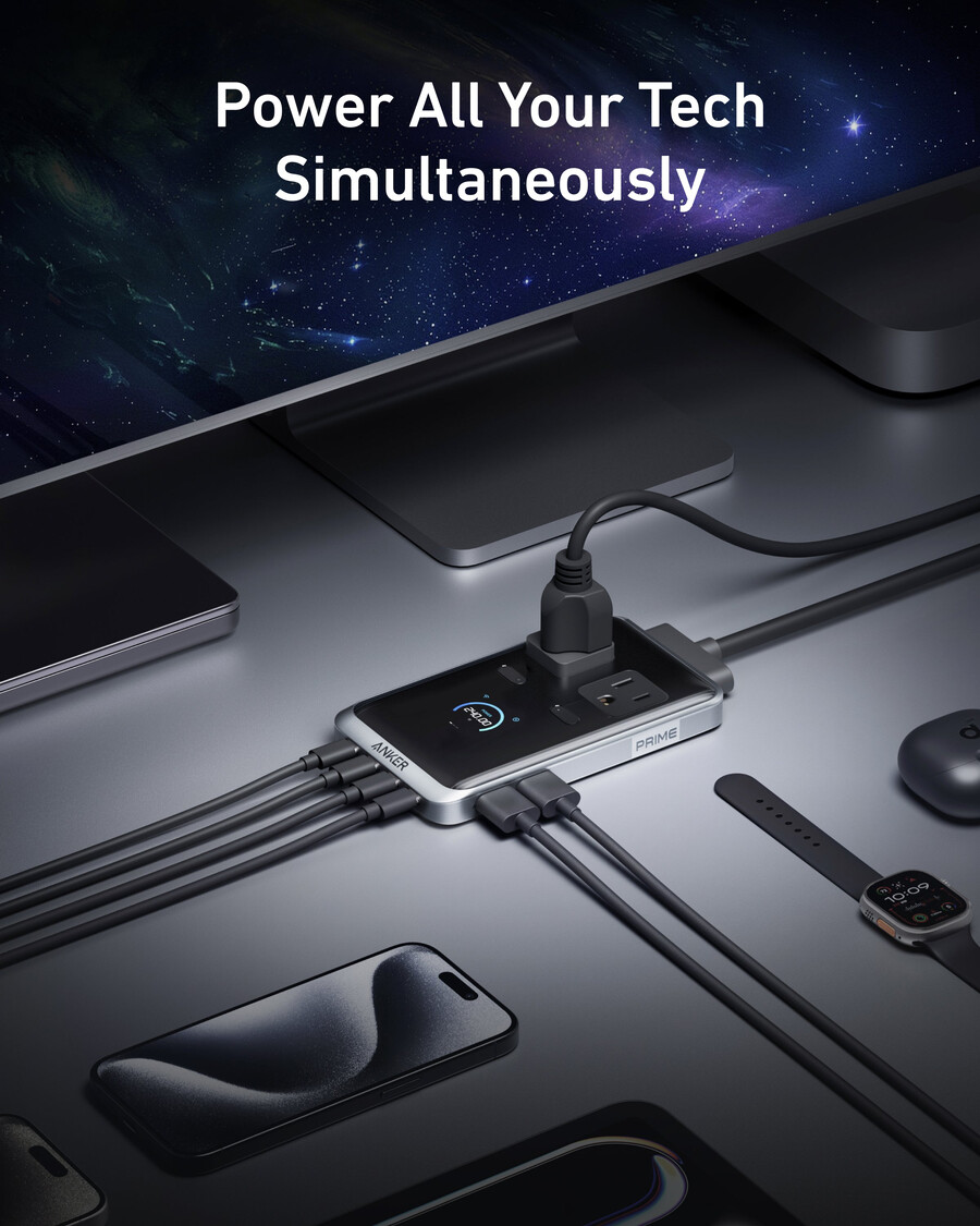 anker prime charging station 8-in-1 240w e anker prime usb-c to usb-c cable 240w upcycled-braided
