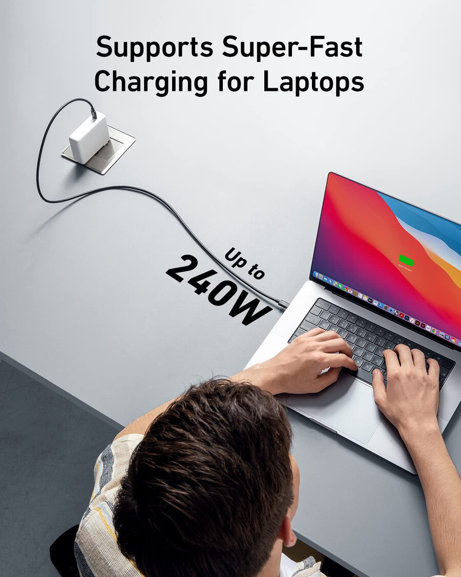 anker 515 usb-c para usb-c cable thunderbolt 4 compatible2 packs