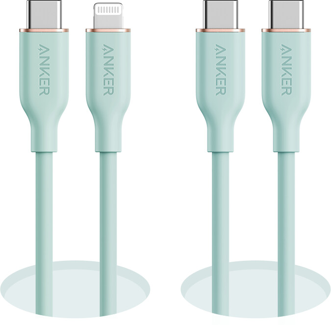 anker 641 usb-c para lightning cable flow silicone