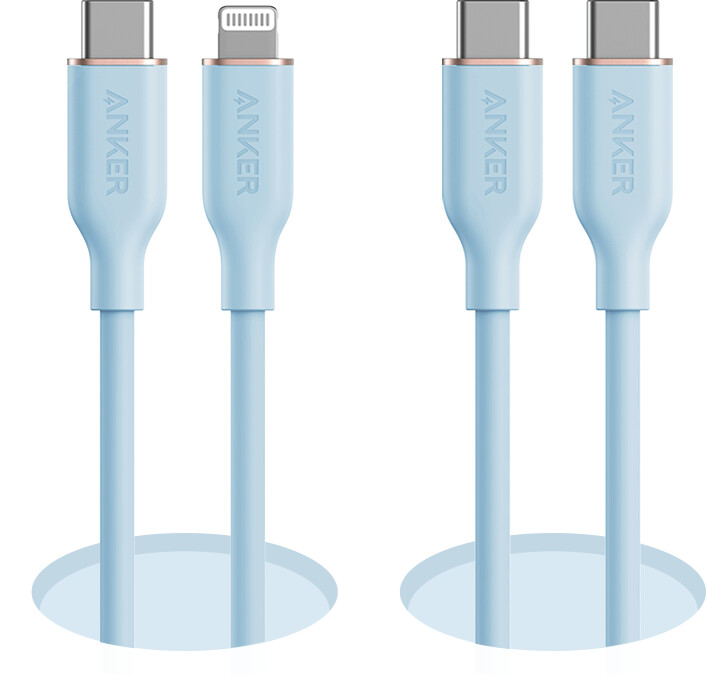 anker 641 usb-c para lightning cable flow silicone