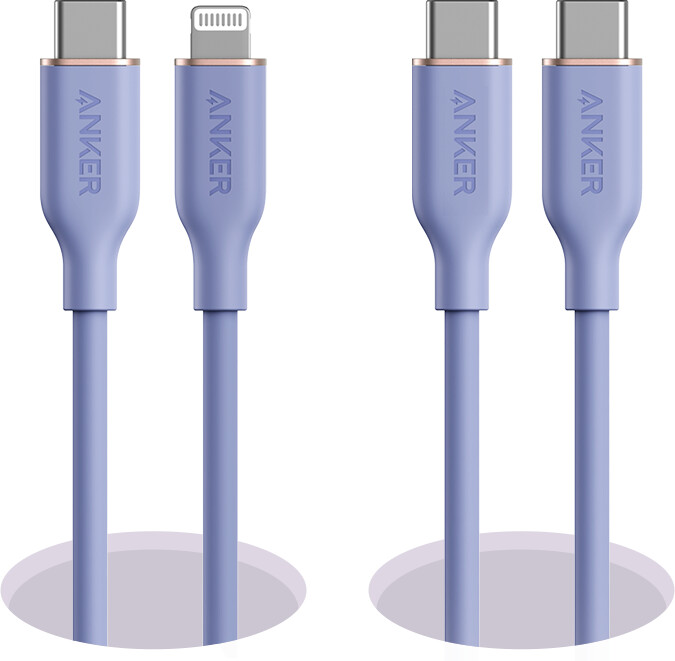 anker 641 usb-c para lightning cable flow silicone