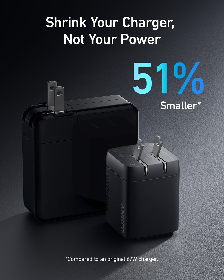 anker prime 67w gan wall charger 3 ports 2-pack
