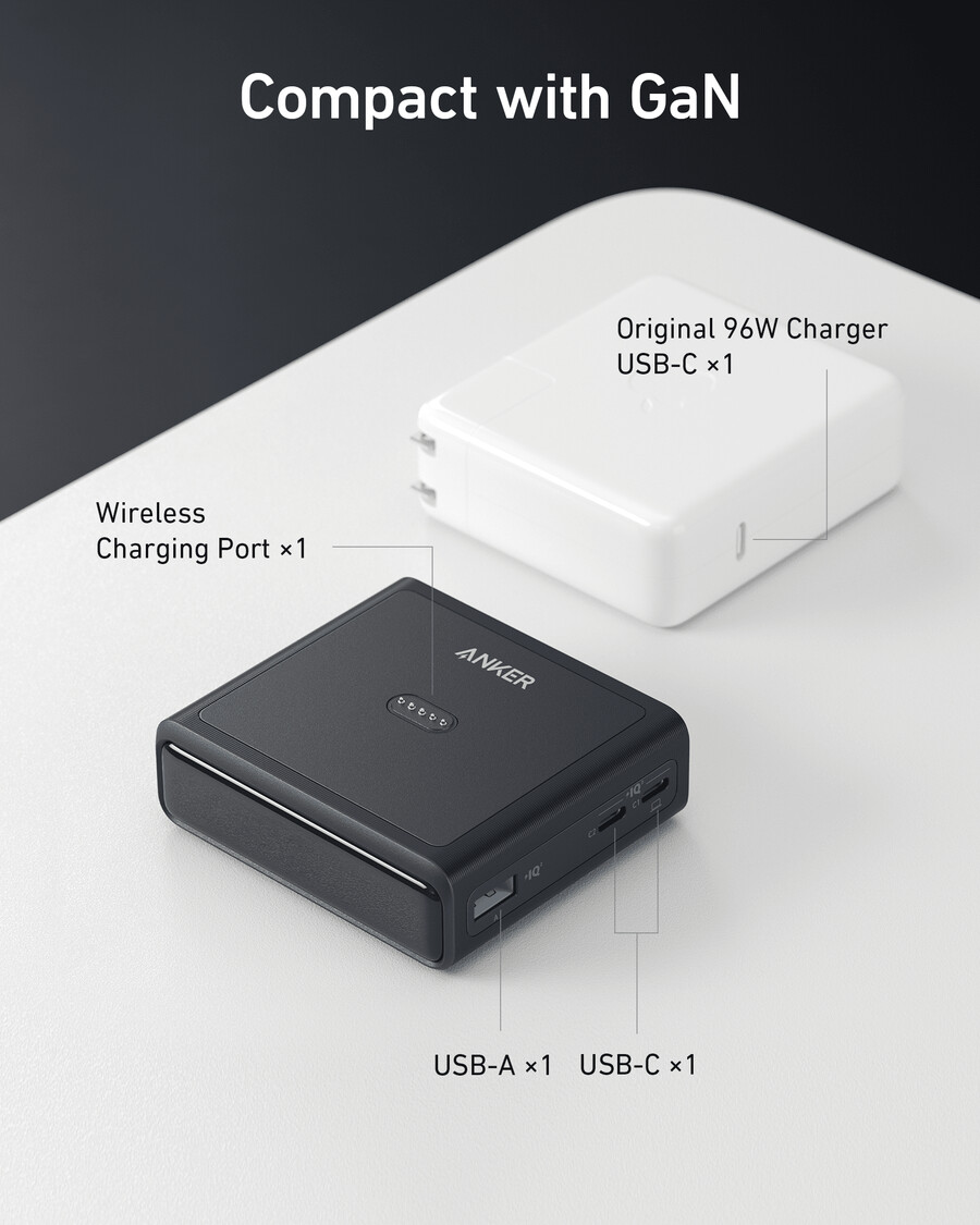 anker 100w charging base para anker prime power bank