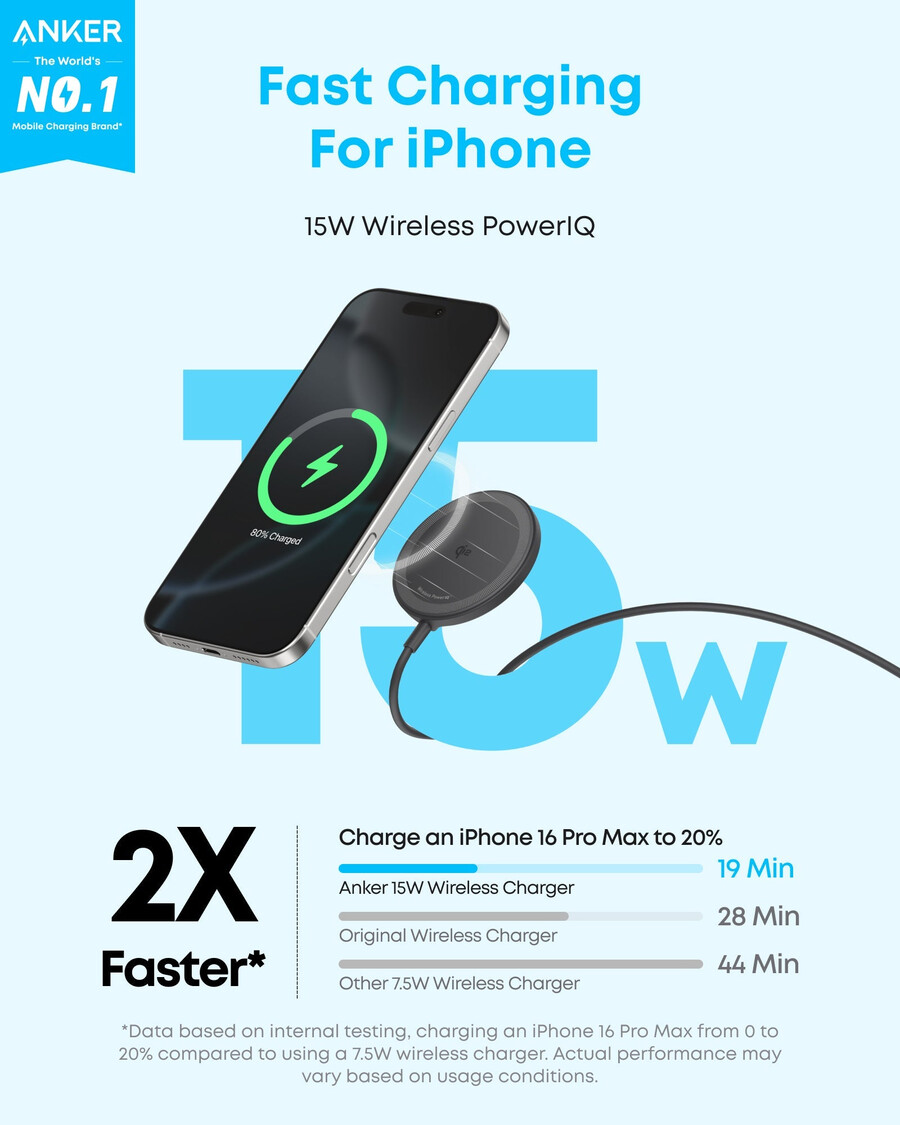 anker zolo magnetic wireless charger 2 pack